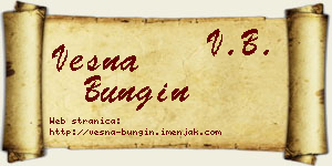 Vesna Bungin vizit kartica